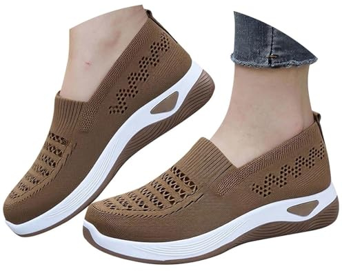 zapatillas ortopedicas mujer, Verano con Malla Comodos Ligeros sin Cordones Deporte de Transpirables Antideslizantes Soporte de Arco Sandalias Caminar shoes, zapatos verano mujer, zapatillas enfermera