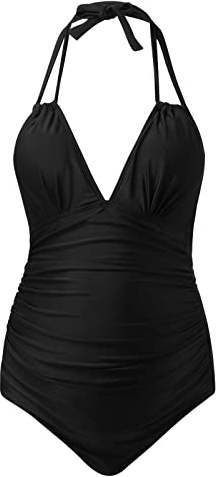 Traje de baño de maternidad para mujer, traje de baño de una pieza, con cuello en V, tallas grandes, bikini de maternidad, traje de baño para embarazadas, traje de baño de una pieza