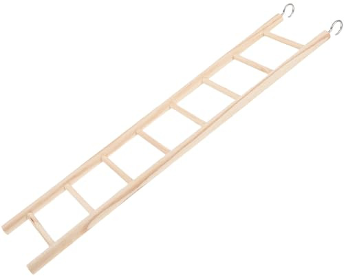 Cabilock Escalera de Madera para Pájaros y Ratones, Juguete Masticable Que Estimula Habilidades Motoras para Jaulas de Aves y Pequeños Roedores Color Caqui