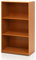 Furinno Basic Bücherregal mit 3 Fächern, Aufbewahrungsregal, Verbundholz, Leichte Kirsche, 23.5 x 23.5 x 100.33 cm