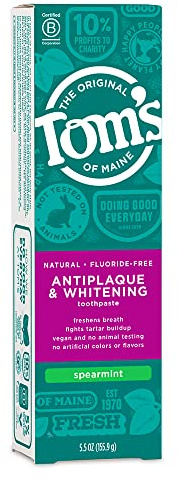 Antiplaque & Whitening, Fluoride-Free Toothpaste, Spearmint, 5.5 oz (155.9 g)