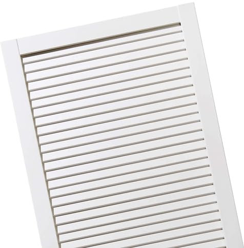 ben+camilla.com Lamellentüren 601 x 494 x 21 mm weiß seidenmatt mit geschlossenen Lamellen Kiefernholz für Regale, Schränke, Möbel - EINBAUFERTIG grundiert & lackiert