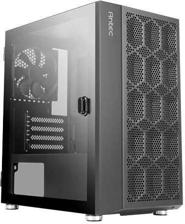 Antec NX200 M, Micro-ATX Tower, Mini-Tower Computer Case with 120mm Rear Fan Pre-Installed, Mesh Design in Front Panel Ventilated Airflow, NX Series, Black, (CJ11132623)