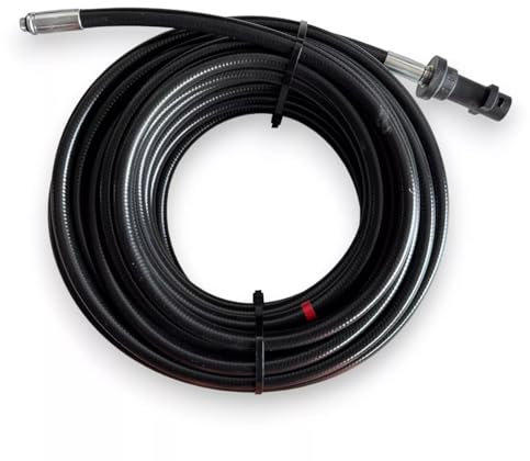 Manguera de limpieza de tuberías de 15 m para/compatible con Kärcher Home K2 K3 -K7 Juego de limpieza de tuberías en espiral (no boquilla (solo manguera)
