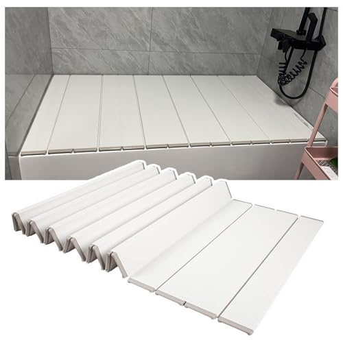 Bandeja de polipropileno para tina, a prueba de polvo, tapa de baño, tabla de aislamiento escalable para baño, spa, baño de leche, 140 x 80 x 1 cm