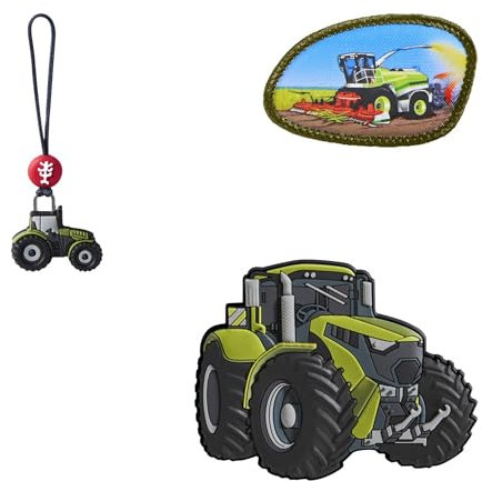 Step by Step Magic Mags Tractor Jimmy, 3-teilig, 2 Magnet-Applikationen und 1 Anhänger, Landwirtschaft, passend zum Schulranzen oder Vorschulrucksack