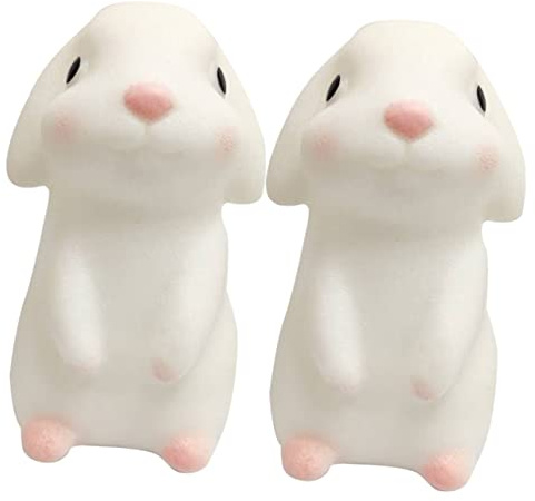 IWOWHERO 2 Piezas Luz De Noche De Conejo De Jade Luces Nocturnas Para Dormitorio Infantil Luz De Noche Led Para Bebe