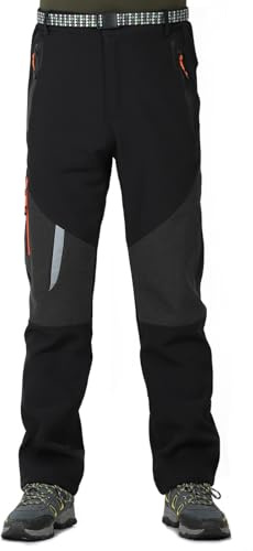 LHHMZ Pantalon de Marche en Polaire d’Hiver pour Hommes, Coupe-Vent résistant aux intempéries Chaud Ski Escalade Pantalon de Cyclisme