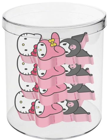 Hello Kitty Mix-Cubo con 12 Gomme da Cancellare, Multicolore