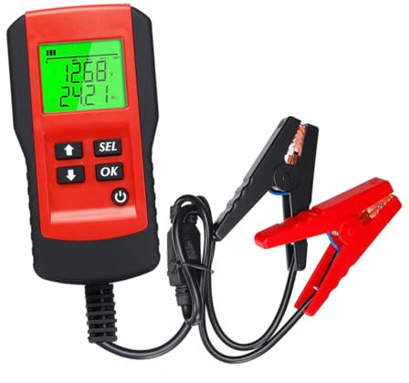 MOLUCKFU Tester Per Batteria Auto e Analizzatore Di Carica 12v, Strumento Di Digitale Per Batterie 5-9995 Mah, Display Lcd Chiaro, Protezione Integrata, Uso Automobilistico Professionale