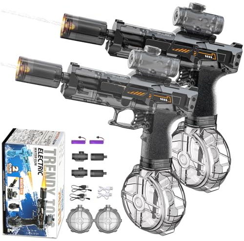 2 Pezzi Pistola ad Acqua Elettrica, Pistole ad Acqua Alta Capacità Pistole ad Acqua Potenti a Lunga Distanza Blaster ad acqua Alta Capacità Water Gun Automatica per Feste Estive Piscina Spiaggia (A)