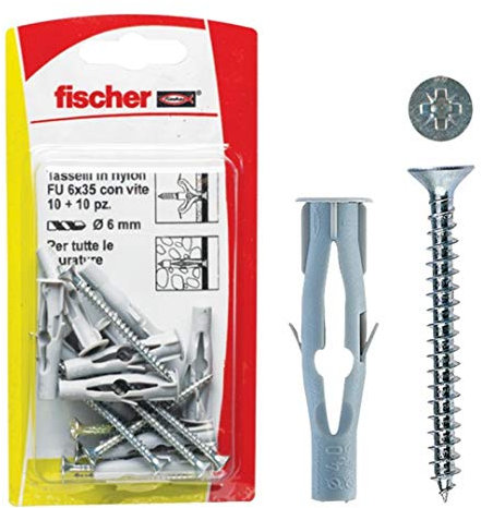 Fischer, Tasselli Universali FU 8X50 V K con vite.