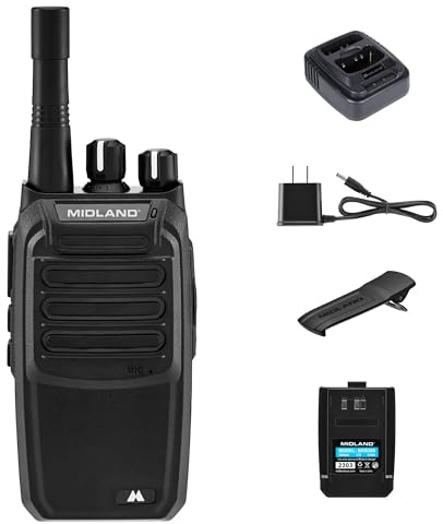 Midland BR200 BizTalk 16 Channel Business Band Two-Way Radio, 1 Pack