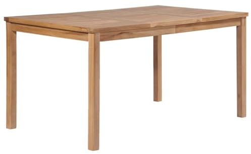 vidaXL Table à Dîner d'Extérieur 150x90x77 cm Table de Jardin Bois Teck Massif