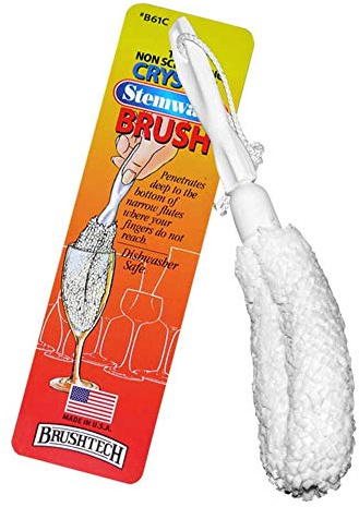 Brushtech Crystal Wine Glass Cleaning Brush, Set of 2