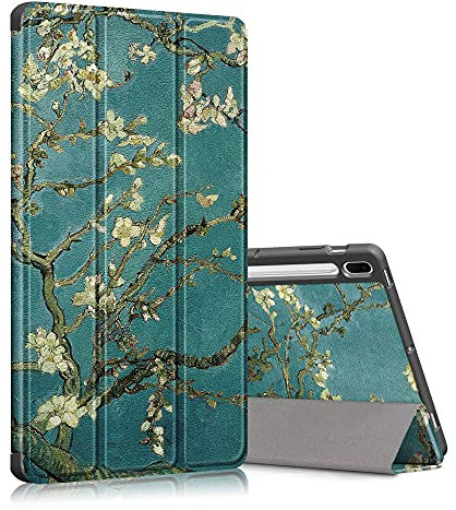 TOPCASE For Samsung Galaxy Tab S8 Plus Tablet Case,With Pencil Holder Cover for Galaxy Tab S7 Fe/S7+ Plus 5G 12.4 Inch Case,Blossom