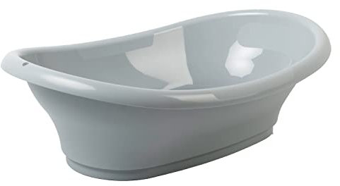 THERMOBABY – Bañera VASCO – Baño de bebé – Práctico – Innovador – Desde el nacimiento hasta los 10 meses – Gris Charme – Fabricado en Francia