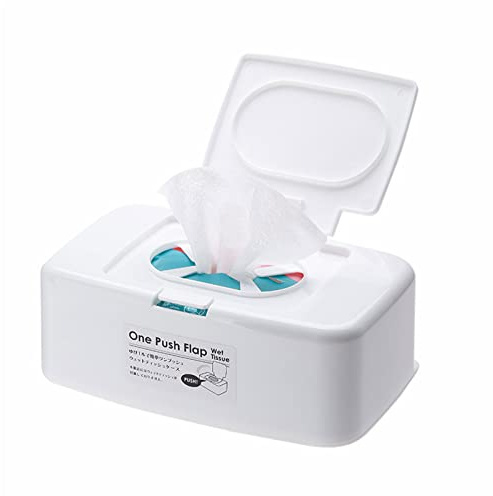 MLWSKERTY Boîte De Rangement Tissu Récipient Lingettes Humides Bouton Poussoir pour Le Bureau À Domicile Organisateur Cuisine Bébé Récipient Lingette en Plastique Papier Cuisine