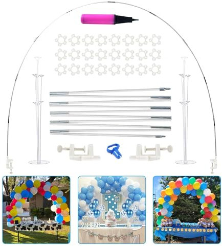 CZCPARY Tisch-Ballonbogen Kit, wiederverwendbare Faser Ballonbogen Stützen, verstellbare Stützen für Geburtstag Dekorationen, Hochzeiten, Abschlussfeier