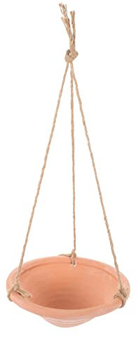 CIYODO Vaso da Fiori Sospeso Corda Drenante per Piante da Esterno e Balcone, Fioriera in Ceramica Resistente a Sole e Gelate, Decorazione Salvaspazio per Giardino e Interno