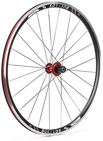 BUCKLOS Road Bike Wheelset 700c, Aluminum Alloy QR Wheels V Brake Clincher, Double Wall Flat Spokes Bicycle Wheel Set, Rear 7-11 Speed Wheelsets Hub 30mm Rims Bike Accessories