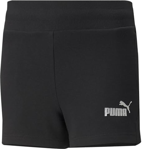 Puma Ess+ Shorts TR G - Pantaloncini in Maglia Ragazze, Puma Black, 846963