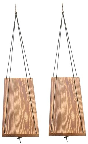 Cabilock 1ensemble Étagère Murale Bois Naturel Support Suspendu Pour Plantes De Racks Décoratifs Pour Salon Bureau Cuisine Pour Affichage De Bonsai Et Objets Décoratifs