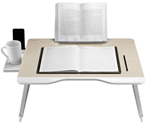 Bärbart hopfällbart sängbord för bärbar dator, hopfällbart frukostbricka och laptopstativ för soffa eller vilstol, dubbel komfort