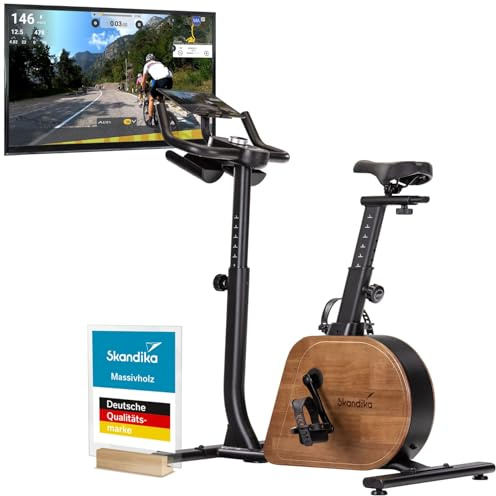 Skandika Heimtrainer Fahrrad Trevek P12-G | Fahrradergometer mit Stromgenerator, Magnetbremse, 16 Widerstandsstufen, verstellbare Pedale, Sattel & Lenker | Hometrainer, Ergometer, Indoor Bike, Fitness