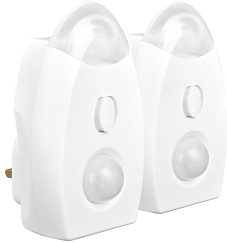 Masterplug Soft Glow Motion Detector LED Night Light, 9.5 x 6 x 4 cm Orange