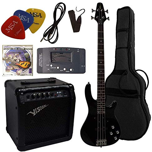 Pack Basse Electrique Adulte + Ampli 25W + 5 Accessoires ~ Neuf & Garantie