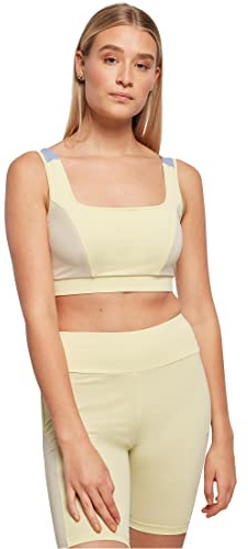 Urban Classics Damen Ladies Color Block Bra BH, softyellow/softseagrass/vablue, XL