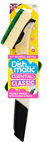Dishmatic Essentials Classic Fillable Handle Replaceable Sponge