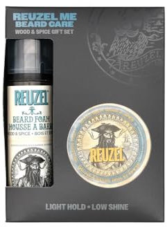 Reuzel Bartpflegeset Wood & Spice 2-tlg. - Beard Balm & Beard Foam