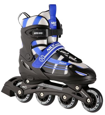 Nils Extreme Chaska - Pattino da hockey su ghiaccio 2 in 1, colore: blu scuro, taglia: S (31-34)