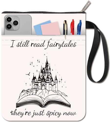 craspire Buchhülle Mit Schloss Motiv Buchmuster Buchschutz Mit Worten Buchumschläge Für Taschenbücher Waschbarer Buchumschlag Aus Stoff Mit Reißverschluss Und Zusätzlicher Ärmeltasche Buchliebhaber