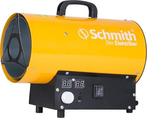 Schmith Calefacción de gas 10 kW para uso intensivo, con un consumo de 0,73 kg/h de GLP, capaz de calentar una superficie de 101 m², con encendido automático y pantalla digital