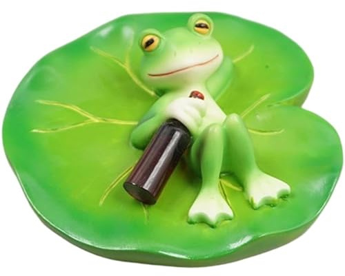 Nenúfar Artificial, Hojas De Loto Flotantes De Espuma con Figuras De Rana, Juego Realista De Hojas De Loto Flotantes, Hojas Y Ranas para Decorar Agua De Piscina.