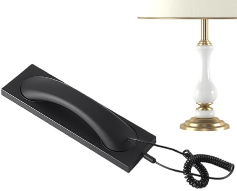 Retro telefonheadset – 9,84 tum handhållen fast telefon | C-typ telefonmottagare – ABS vintage design med mikrofon och bred frekvens högtalare för företag arbetsplats och videokonferenser