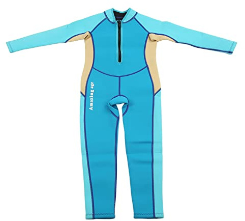 Generic Barn Våtdräkt 2,5 Mm Termisk Neopren Lång ärm för Surfing Simning Dykning Pojkar Flickor Utomhus Beach Fun