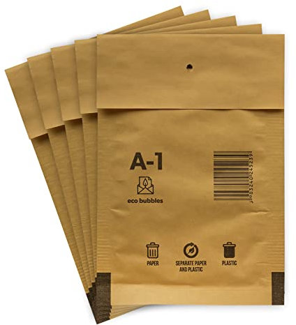 50 Versandtaschen Luftpolsterumschläge haftklebend Luftpolsterversandtaschen Luftpolstertaschen Gr. A/1 A1 braun (120mm x 175 mm) Umschläge gepolstert Polsterumschlag Taschen