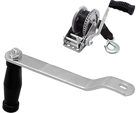 Manivela de cabrestante de metal Aramox, accesorio de repuesto de agarre cómodo para remolque de barco marino