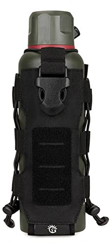 ACEXIER Bolsa de nailon para botella de agua Molle táctica, funda para cantimplora de 0,3 l-0,8 l, bolsa para tetera de viaje con sistema Molle