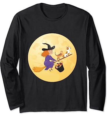 Fun Room On A Broom Halloween T-Shirt Long Sleeve T-Shirt
