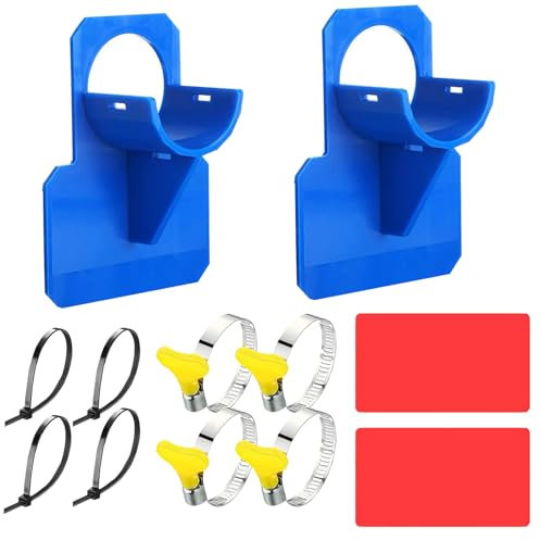 Supporto per Tubo Piscina, 2 pezzi Staffa per Tubo da Piscina, supporto per tubo flessibile in plastica, Portagomma per Piscina, adatto per da 30-37 mm, per Piscina, Vasca da Bagno (Blu)