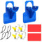 Soporte de Manguera de piscina, 2 piezas Soporte para Tubería de Piscina, Soportes para Tubos de Piscina, Soporte de la Tubería de la Piscina, 30-37mm, Accesorios para Tuberías (Azul)