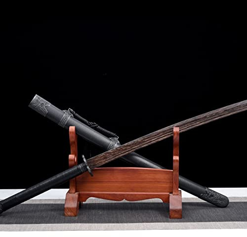 Spada Samurai Iaido Spade in legno,Katana in legno di palissandro fatta a mano con fodero,Cosplay,Riprese cinematografiche e televisive,Oggetti di scena per Halloween,Armi per esercitazioni Bokken
