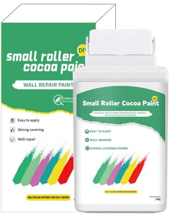 Vernice bianca per pareti, Pittura murale,Pasta per riparazione di pareti con vernice al lattice da 100 g | Kit per pittura murale, vernice bianca per soffitti, vernice per ritocchi murali con spazzol