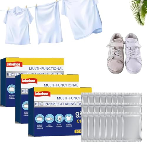 90 Pz Multifunzionale Bio Enzima Compresse Pulitore enzimatico Multifunzionale Bioenzima Pastiglie di Pulizia Adatto Per Cucine Lavabi Piastrelle di Ceramica Abbigliamento Scarpe