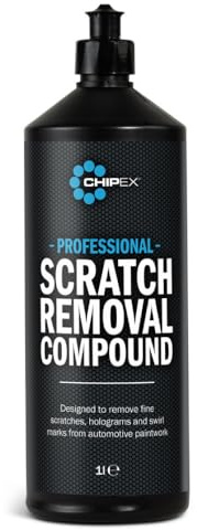 Chipex Professional Scratch Remover Compound - Paintwork Scratch Repair Compound for Hand or Machine Polishing - Restores Shine & Gloss - 1000ml